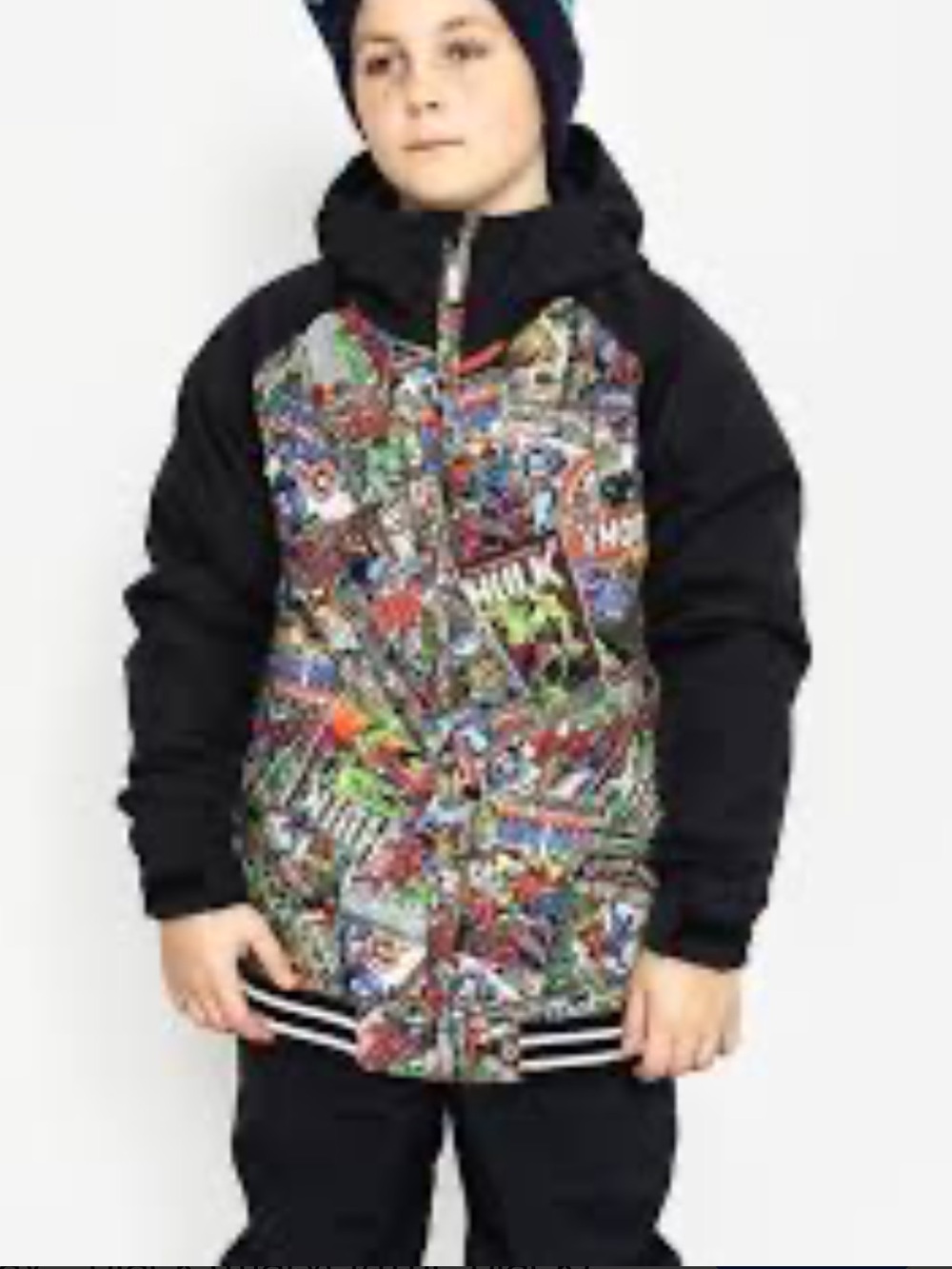 Burton  Marvel Boys Comic-Print Hooded Jacket Ski Snowboard  size L